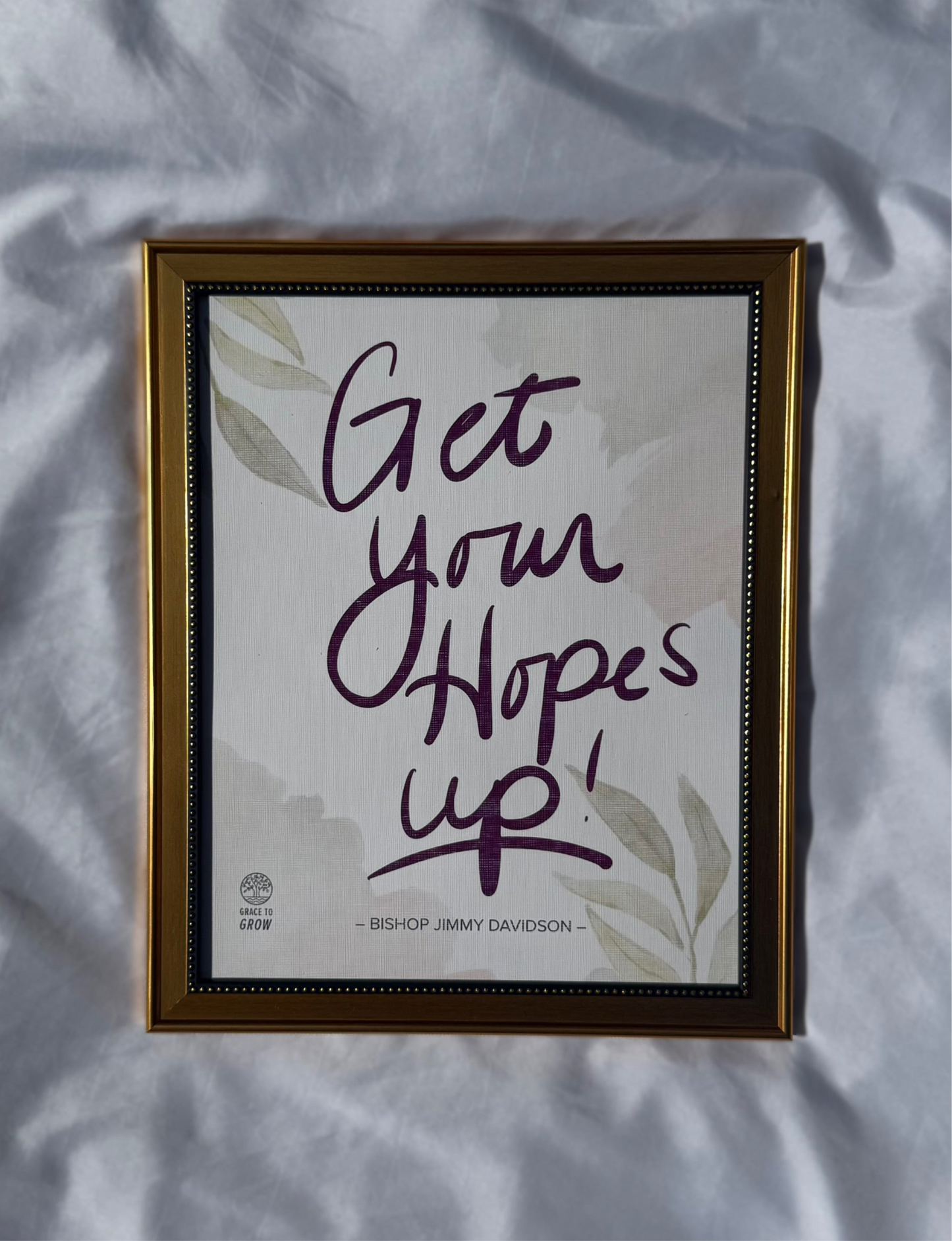 “Get Your Hopes Up”-Quote Picture Frame